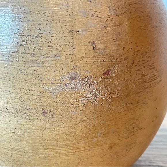 Vintage Tonala Mexican Terracotta and Yellow Floral Pottery Jug Vase - Picture 7 of 8